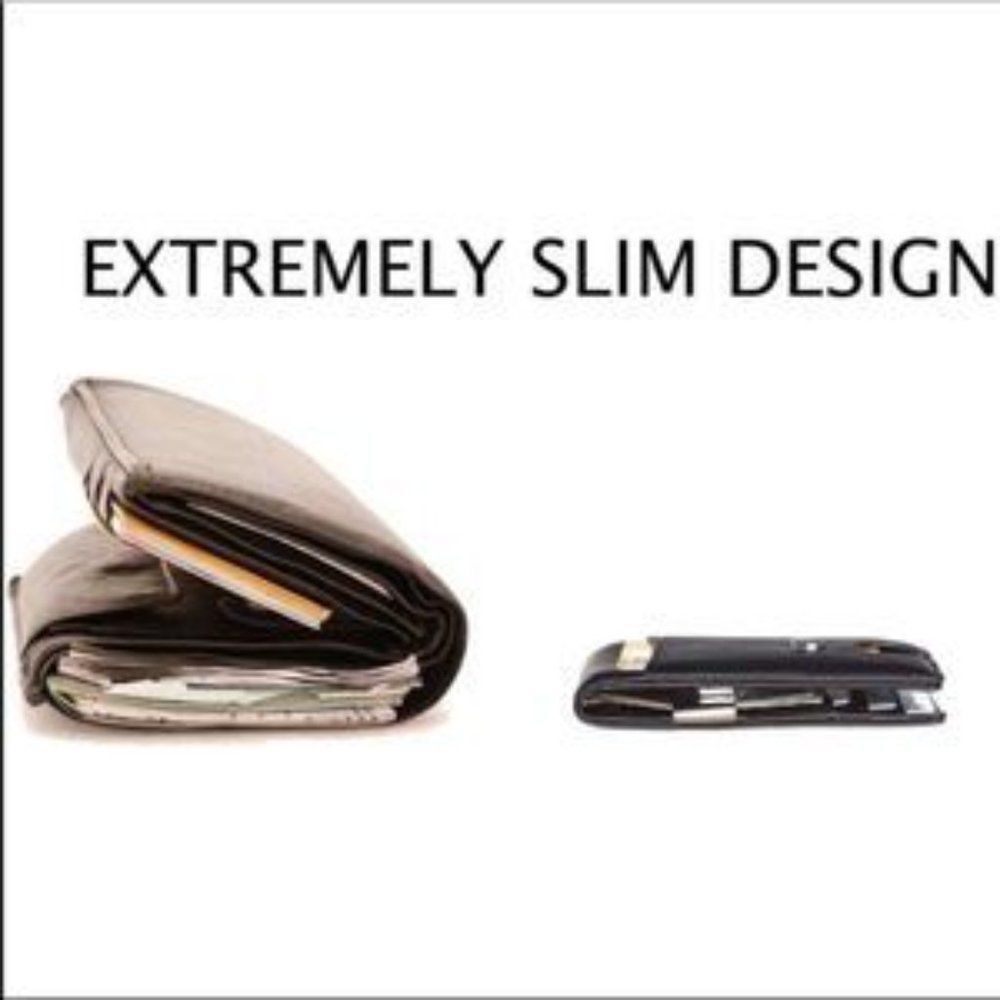 Leather Wallet with Money Clip Credit Card Holder​ - Picture 4 of 9